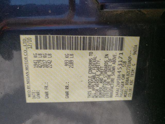 صورة رقم 10 من المزاد - 2011 NISSAN ALTIMA BAS مع VIN 1N4AL2AP1BN453171