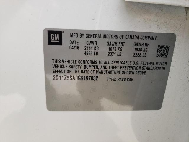 Photo 10 from auction – 2016 CHEVROLET IMPALA LS with VIN 2G11Z5SA0G9197032
