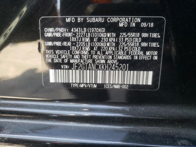 Photo 10 from auction – 2019 SUBARU CROSSTREK with VIN JF2GTANCXKH245201