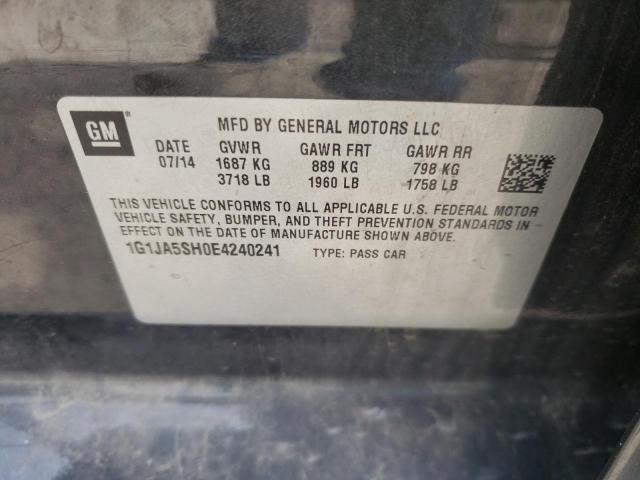 Photo 10 from auction – 2014 CHEVROLET SONIC LS with VIN 1G1JA5SH0E4240241