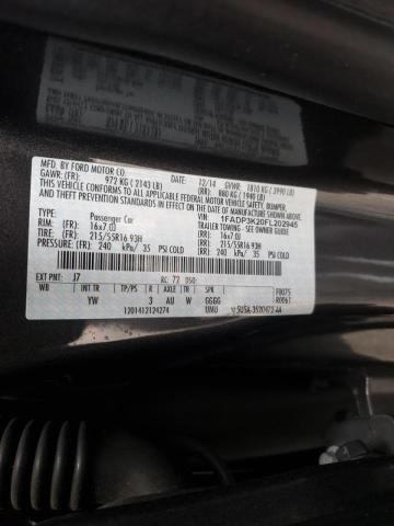 Photo 10 from auction – 2015 FORD FOCUS SE with VIN 1FADP3K20FL202945