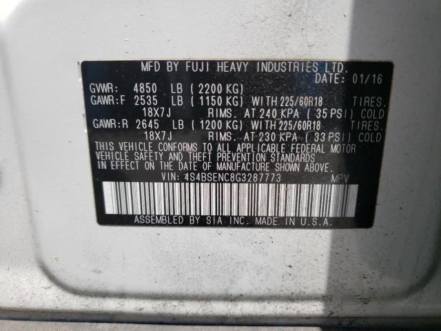 Photo 10 from auction – 2016 SUBARU OUTBACK 3. with VIN 4S4BSENC8G3287773