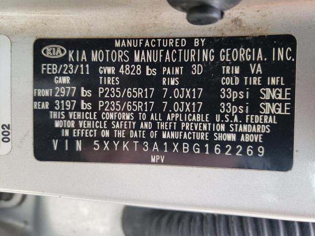 Photo 10 from auction – 2011 KIA SORENTO BA with VIN 5XYKT3A1XBG162269