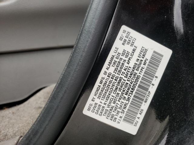Photo 10 from auction – 2010 HONDA ODYSSEY EX with VIN 5FNRL3H73AB052095