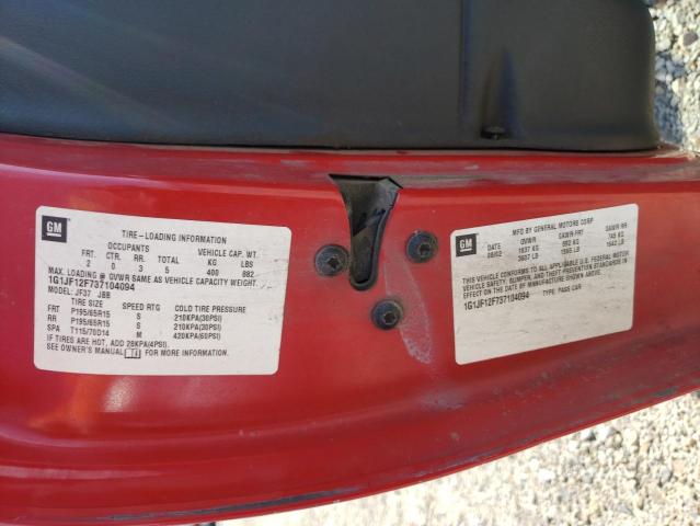 Photo 10 from auction – 2003 CHEVROLET CAVALIER L with VIN 1G1JF12F737104094