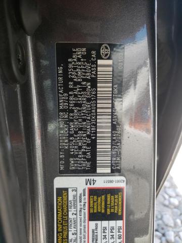 Photo 10 from auction – 2010 TOYOTA CAMRY BASE with VIN 4T1BF3EK0AU051765
