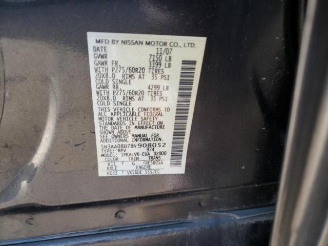 Photo 1 from auction – 2008 INFINITI QX56 with VIN 5N3AA08D78N908052