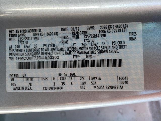 Photo 10 from auction – 2013 FORD ESCAPE S with VIN 1FMCU0F72DUA93202