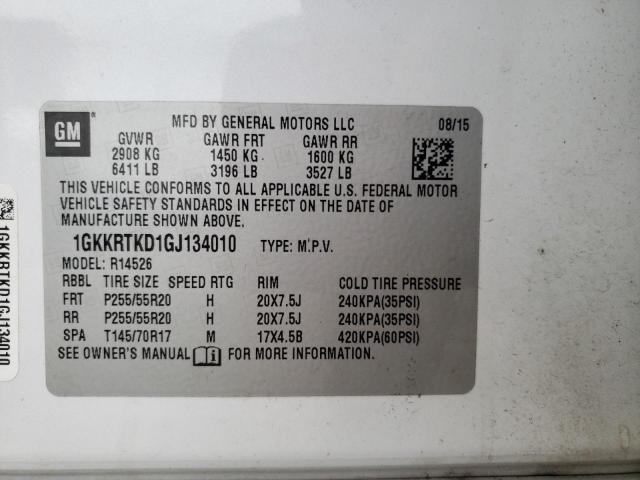 Photo 10 from auction – 2016 GMC ACADIA DEN with VIN 1GKKRTKD1GJ134010