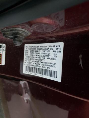 Photo 10 from auction – 2016 HONDA CR-V EX with VIN 2HKRM4H56GH652637