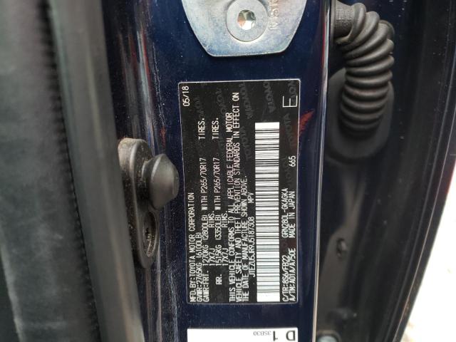 Photo 10 from auction – 2018 TOYOTA 4RUNNER SR with VIN JTEZU5JR9J5187308