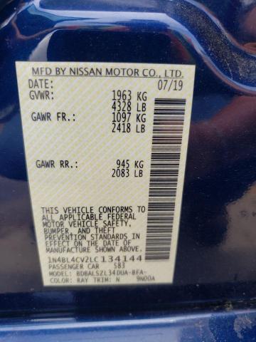 Photo 10 from auction – 2020 NISSAN ALTIMA SR with VIN 1N4BL4CV2LC134144