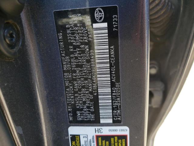 Photo 10 from auction – 2009 TOYOTA CAMRY BASE with VIN 4T1BE46K09U888499