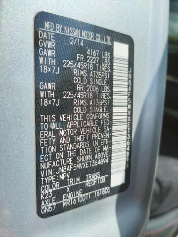 Photo 10 from auction – 2014 NISSAN JUKE S with VIN JN8AF5MVXET364894