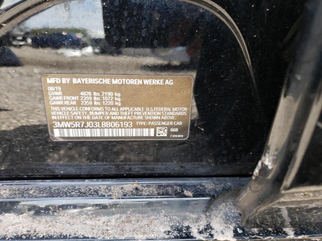 Photo 10 from auction – 2020 BMW 330XI with VIN 3MW5R7J03L8B06193