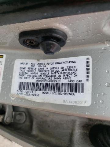 Photo 10 from auction – 2004 TOYOTA COROLLA CE with VIN 1NXBR32E14Z332418