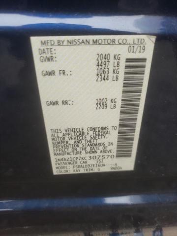 Photo 10 from auction – 2019 NISSAN LEAF S with VIN 1N4AZ1CP7KC307570