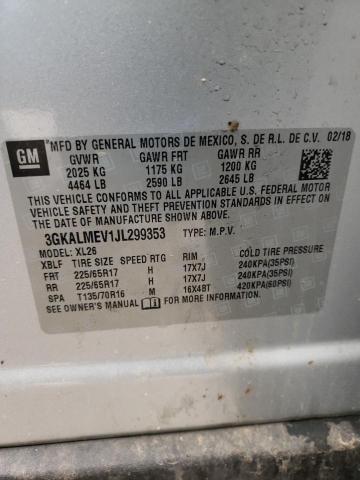 Photo 10 from auction – 2018 GMC TERRAIN SL with VIN 3GKALMEV1JL299353