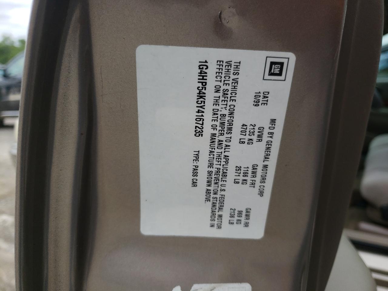 Photo 11 from auction – 2000 BUICK LESABRE CU with VIN 1G4HP54K5Y4167235