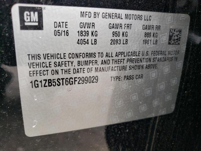 Photo 10 from auction – 2016 CHEVROLET MALIBU LS with VIN 1G1ZB5ST6GF299029
