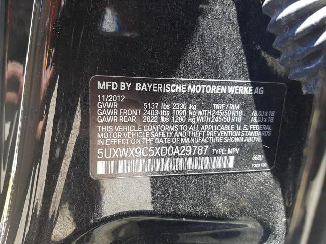 Photo 10 from auction – 2013 BMW X3 XDRIVE2 with VIN 5UXWX9C5XD0A29787
