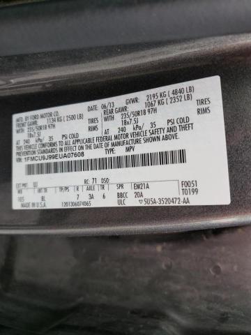 Photo 10 from auction – 2014 FORD ESCAPE TIT with VIN 1FMCU9J99EUA07608