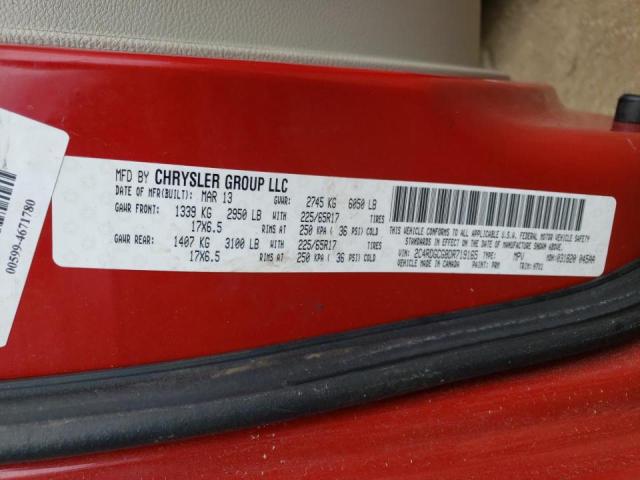 Photo 10 from auction – 2013 DODGE GRAND CARA with VIN 2C4RDGCG8DR719165