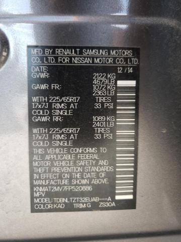 Photo 10 from auction – 2015 NISSAN ROGUE S with VIN KNMAT2MV7FP520886
