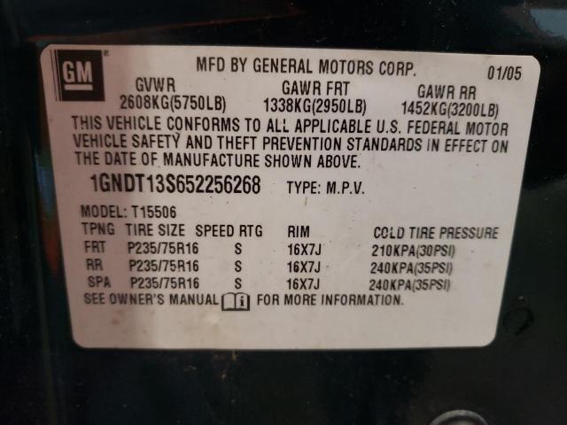 Photo 10 from auction – 2005 CHEVROLET TRAILBLAZE with VIN 1GNDT13S652256268