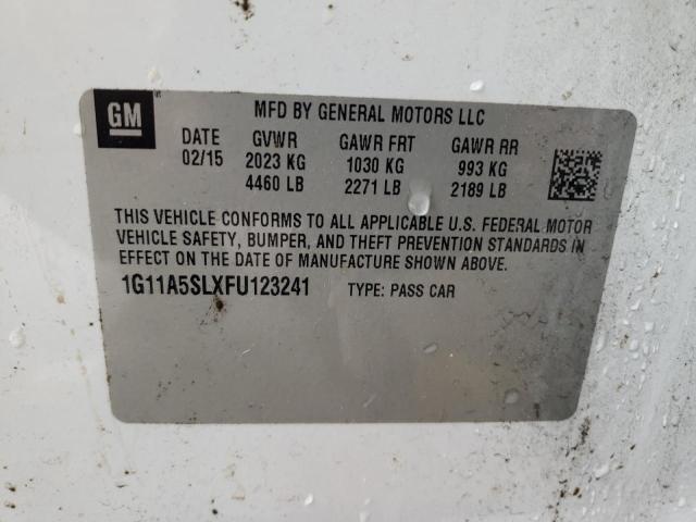 Photo 10 from auction – 2015 CHEVROLET MALIBU with VIN 1G11A5SLXFU123241