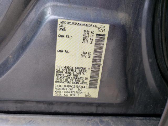 Photo 10 from auction – 2015 NISSAN ALTIMA 2.5 with VIN 1N4AL3AP0FC236041