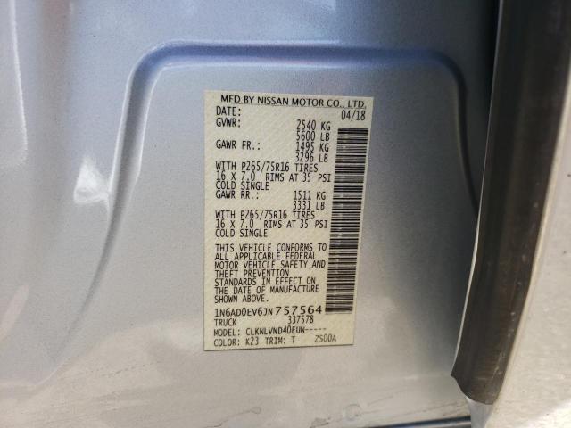 Photo 10 from auction – 2018 NISSAN FRONTIER S with VIN 1N6AD0EV6JN757564