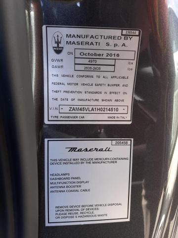 Photo 10 from auction – 2017 MASERATI GRANTURISM with VIN ZAM45VLA1H0214510