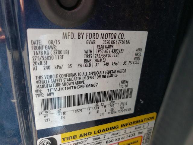 Photo 10 from auction – 2016 FORD EXPEDITION with VIN 1FMJK1MT9GEF06587