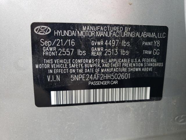 Photo 10 from auction – 2017 HYUNDAI SONATA SE with VIN 5NPE24AF2HH502601