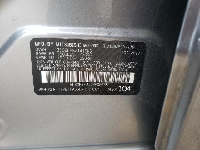 Photo 10 from auction – 2018 MITSUBISHI MIRAGE G4 with VIN ML32F3FJ1JHF05658