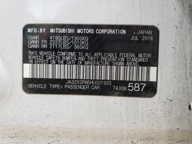 Photo 10 from auction – 2017 MITSUBISHI LANCER ES with VIN JA32V2FW5HU001925