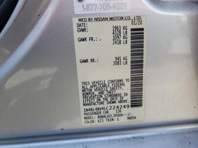 Photo 10 from auction – 2020 NISSAN ALTIMA S with VIN 1N4BL4BV4LC224249