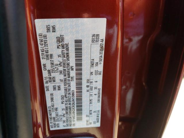 Photo 10 from auction – 2016 FORD ESCAPE SE with VIN 1FMCU9GXXGUA13863