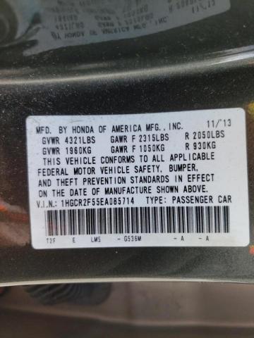 Photo 10 from auction – 2014 HONDA ACCORD SPO with VIN 1HGCR2F55EA085714