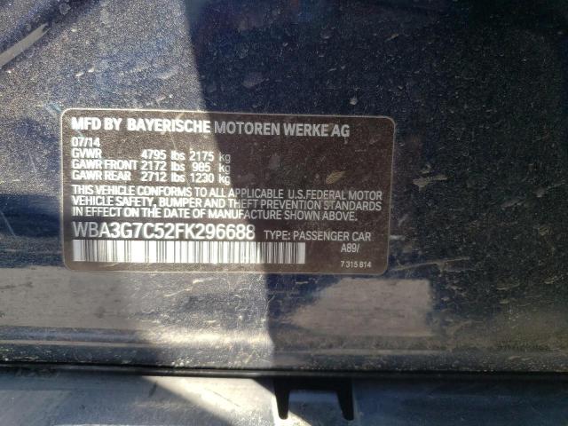 Photo 10 from auction – 2015 BMW 328 XI with VIN WBA3G7C52FK296688
