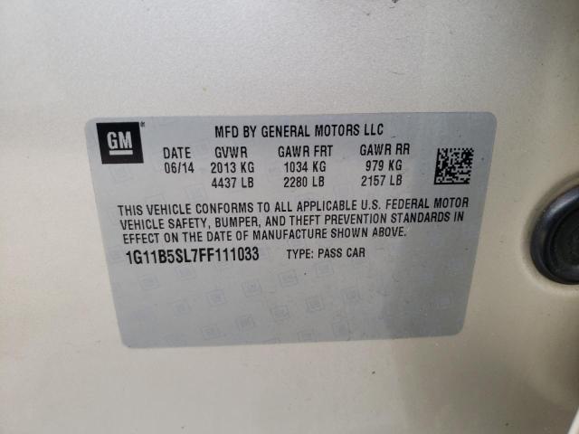 Photo 10 from auction – 2015 CHEVROLET MALIBU LS with VIN 1G11B5SL7FF111033