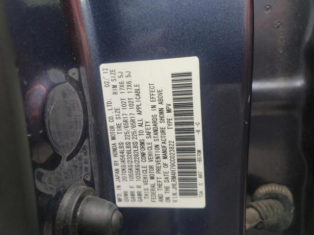 Photo 10 from auction – 2012 HONDA CR-V EXL with VIN JHLRM4H79CC023822