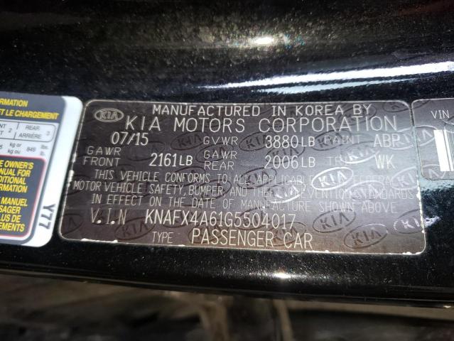 Photo 10 from auction – 2016 KIA FORTE LX with VIN KNAFX4A61G5504017