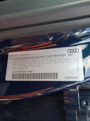 Photo 10 from auction – 2017 AUDI A3 e-tron with VIN WAUUPBFF5HA116690