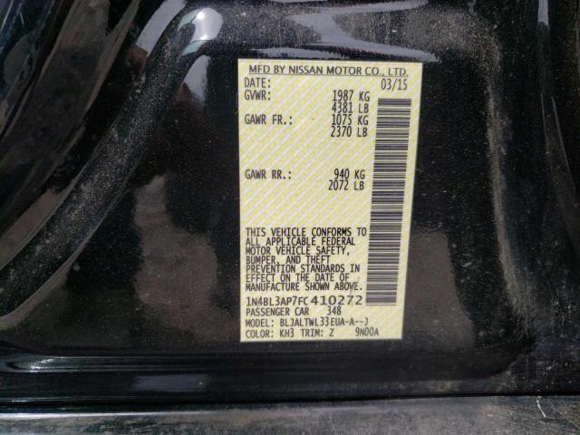 Photo 10 from auction – 2015 NISSAN ALTIMA 3.5 with VIN 1N4BL3AP7FC410272