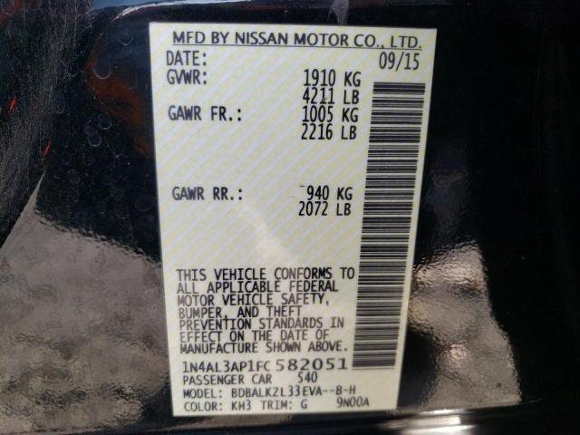 Photo 10 from auction – 2015 NISSAN ALTIMA 2.5 with VIN 1N4AL3AP1FC582051