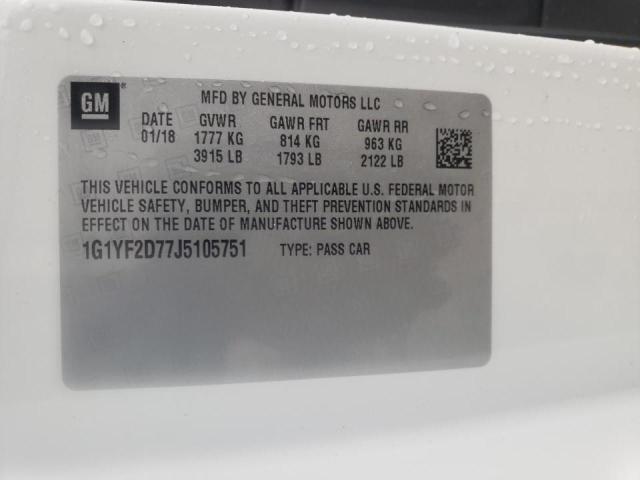 Photo 10 from auction – 2018 CHEVROLET CORVETTE S with VIN 1G1YF2D77J5105751