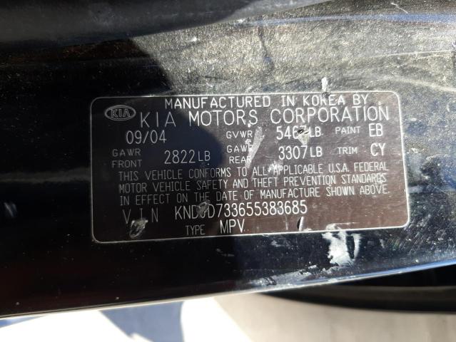 Photo 10 from auction – 2005 KIA SORENTO EX with VIN KNDJD733655383685