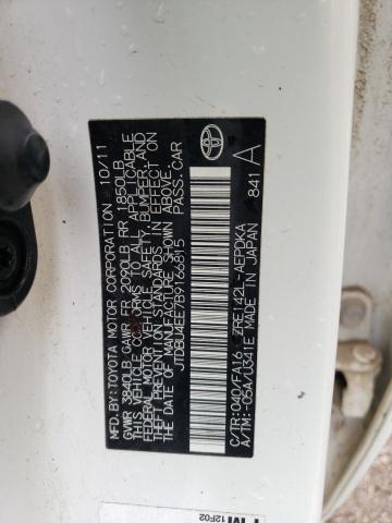 Photo 10 from auction – 2011 TOYOTA COROLLA BA with VIN JTDBU4EE7B9166815